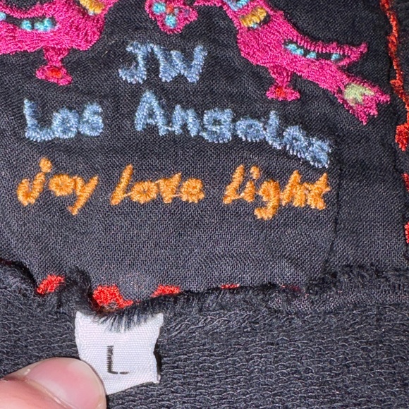 Johnny Was Embroidered Floral Zip-Up Hoodie Jacket in Black Pink Yellow – Large - Picture 4 of 16